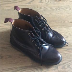Maroon Dr Martens Emmeline Ankle Boots